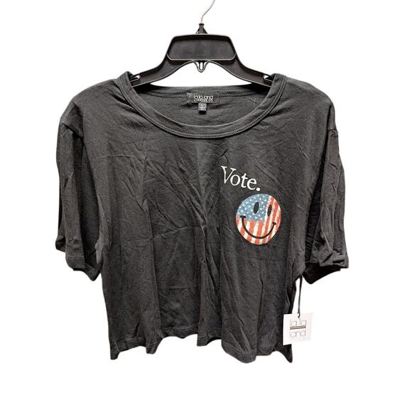 La La Land Size Large crop top shirt Tshirt short sleeve VOtE graphic - Picture 1 of 6